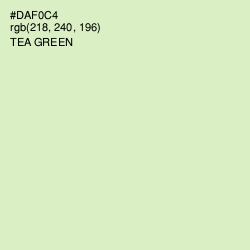 #DAF0C4 - Tea Green Color Image